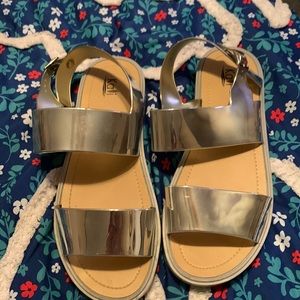 Kali mirrored sandals.